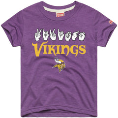 NFL Minnesota Vikings Homage Youth Love Sign x ASL 2.0 Tri-Blend T-Shirt