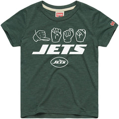 NFL New York Jets Homage Youth Love Sign x ASL 2.0 Tri-Blend T-Shirt