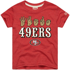 NFL San Francisco 49ers Homage Youth Love Sign x ASL 2.0 Tri-Blend T-Shirt