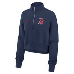 Boston Red Sox Women's Primetime Phoenix Fleece Half-Zip Sweatshirt - Navy | Nike