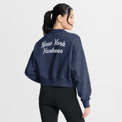 New York Yankees Women's Primetime Phoenix Fleece Half-Zip Sweatshirt - Navy | Nike