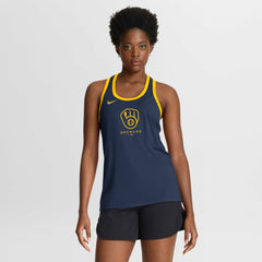Milwaukee Brewers Women's Tri-Blend Dri-FIT Racerback Tank Top - Navy | Nike