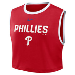 Philadelphia Phillies Women's Primetime Loose Dri-FIT Cropped Tank Top - Red | Nike