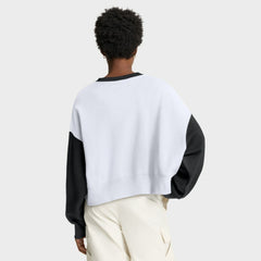 Baltimore Orioles Women's Oversized High Hip Fleece Sweatshirt - White/Black | Nike