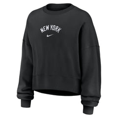 New York Yankees Women's Oversized Primetime Sweatshirt - Black | Nike