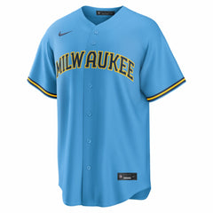 Jackson Chourio Milwaukee Brewers Road Replica Jersey - Light Blue | Nike