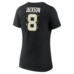 NFL Baltimore Ravens Lamar Jackson Women's Floral Name & Number V-Neck T-Shirt