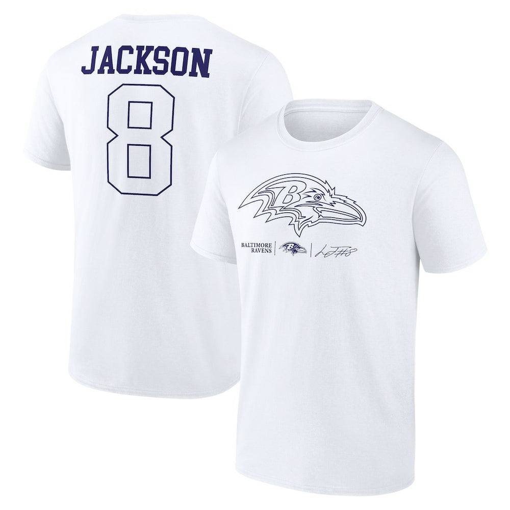 NFL Baltimore Ravens Lamar Jackson Tonal Name & Number T-Shirt