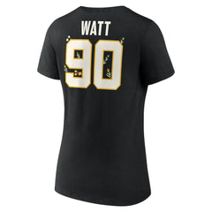 NFL Pittsburgh Steelers T.J. Watt Women's Floral Name & Number V-Neck T-Shirt