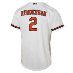 Gunnar Henderson Baltimore Orioles Youth Home Replica Player Jersey - White | Nike