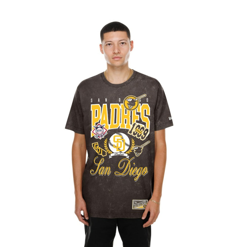 San Diego Padres Mineral Wash T-Shirt - Brown | New Era