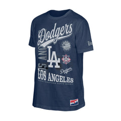 Los Angeles Dodgers Oversized Throwback Distressed T-Shirt - Navy | New Era