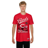 Cincinnati Reds Oversized Throwback Distressed T-Shirt - Red | New Era