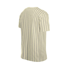Detroit Tigers Throwback Meshback Pinstripe T-Shirt - Cream | New Era