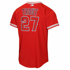 Mike Trout Los Angeles Angels Youth Alternate Replica Jersey - Red | Nike