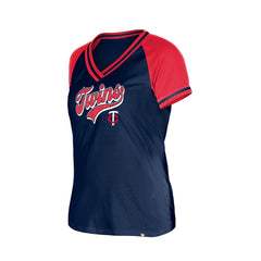 Minnesota Twins Women's Gameday V-Neck T-Shirt - Navy | New Era