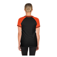 San Francisco Giants Women's Gameday V-Neck T-Shirt - Black | New Era