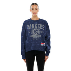 New York Yankees Women's Throwback Oversized Boxy Sweatshirt - Navy | New Era