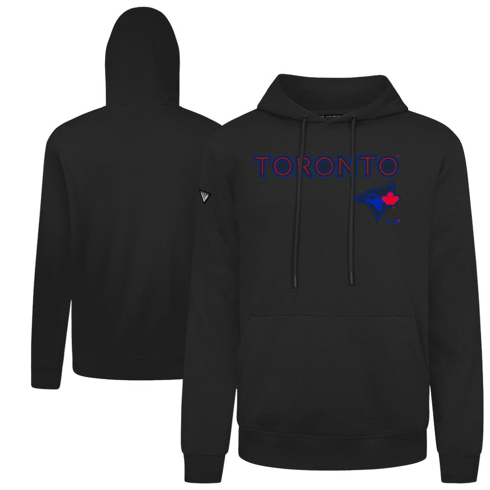 Toronto Blue Jays Levelwear City Connect Podium Back Splash Pullover Hoodie - Black