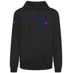 Toronto Blue Jays Levelwear City Connect Podium Back Splash Pullover Hoodie - Black