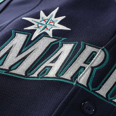 Ichiro Suzuki Seattle Mariners 2006 Cooperstown Mesh Batting Practice Button-Up Jersey - Navy | Mitchell & Ness