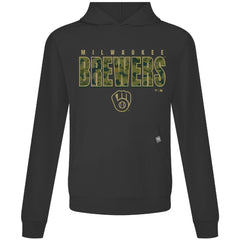 Milwaukee Brewers Levelwear Relay Protect Pullover Hoodie - Black