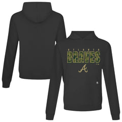 Atlanta Braves Levelwear Relay Protect Pullover Hoodie - Black