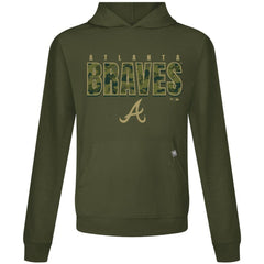 Atlanta Braves Levelwear Relay Protect Pullover Hoodie - Green