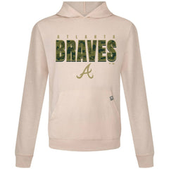 Atlanta Braves Levelwear Relay Protect Pullover Hoodie - Khaki