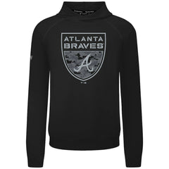 Atlanta Braves Levelwear Mandate Buckler Tri-Blend Pullover Hoodie - Black