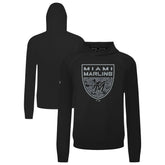 Miami Marlins Levelwear Mandate Buckler Tri-Blend Pullover Hoodie - Black