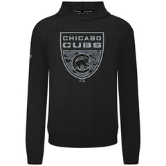 Chicago Cubs Levelwear Mandate Buckler Tri-Blend Pullover Hoodie - Black