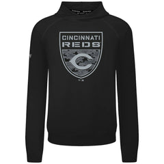 Cincinnati Reds Levelwear Mandate Buckler Tri-Blend Pullover Hoodie - Black