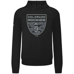 Colorado Rockies Levelwear Mandate Buckler Tri-Blend Pullover Hoodie - Black