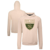New York Yankees Levelwear Mandate Buckler Tri-Blend Pullover Hoodie - Khaki