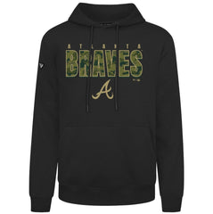 Atlanta Braves Levelwear Podium Protect Pullover Hoodie - Black
