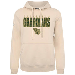 Cleveland Guardians Levelwear Podium Protect Pullover Hoodie - Khaki