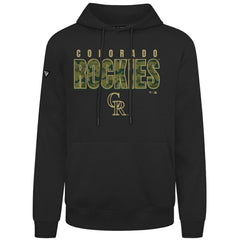 Colorado Rockies Levelwear Podium Protect Pullover Hoodie - Black