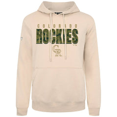 Colorado Rockies Levelwear Podium Protect Pullover Hoodie - Khaki