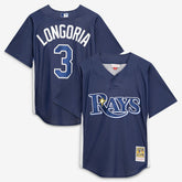 Evan Longoria Tampa Bay Rays Authentic Batting Practice Jersey - Navy | Mitchell & Ness