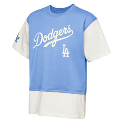 Los Angeles Dodgers Outerstuff Youth Ultimate Pastels Premium Double Run T-Shirt - Royal/Cream