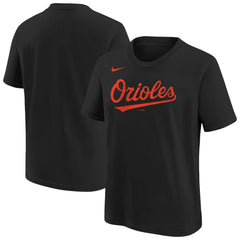 Baltimore Orioles Youth Wordmark T-Shirt - Black | Nike