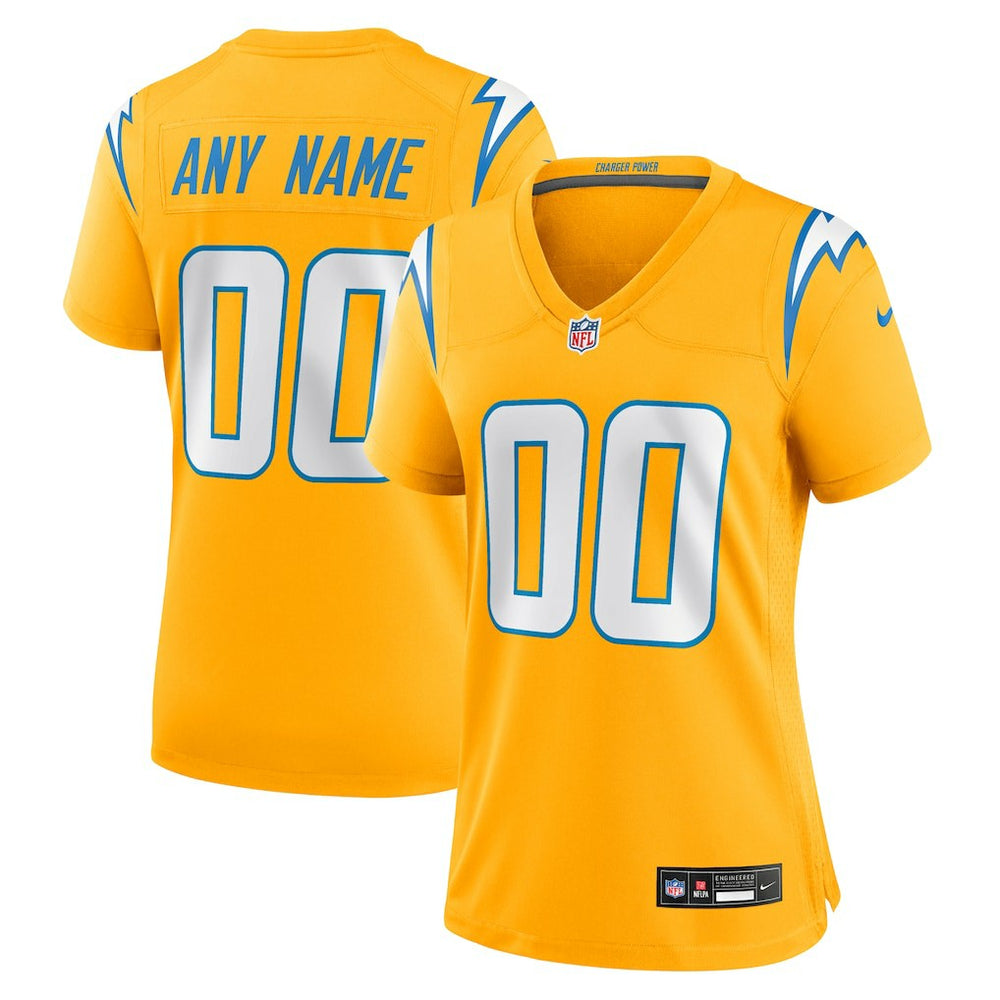 NFL Los Angeles Chargers Women's Alternate Charger Power Game Custom Jersey