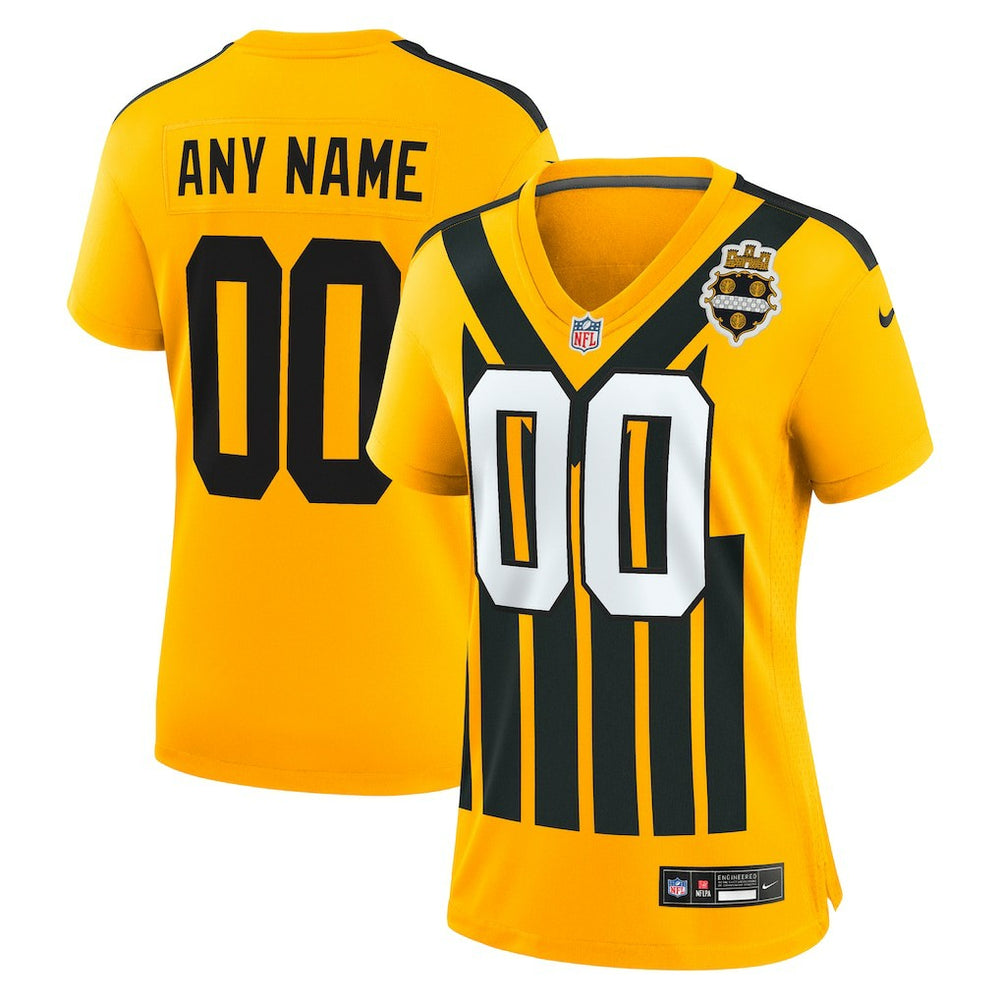 NFL Pittsburgh Steelers Women's Alternate 1933 Throwback Game Custom Jersey