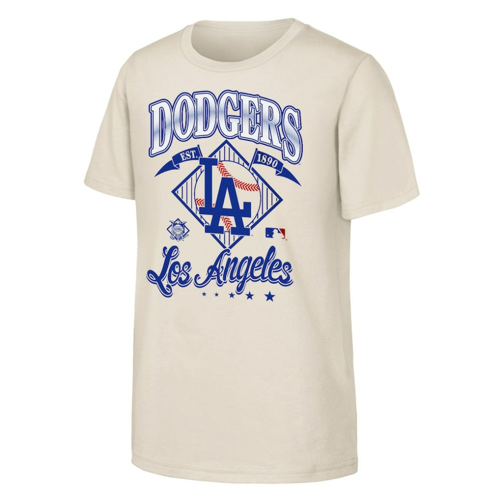 Los Angeles Dodgers Outerstuff Youth Triple Hit T-Shirt - Natural