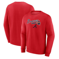 Atlanta Braves Team Lockup Sweatshirt - Red