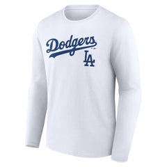 Los Angeles Dodgers Team Lockup Long Sleeve T-Shirt - White
