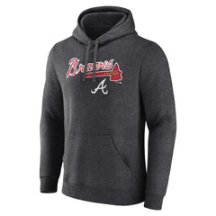 Atlanta Braves Team Lockup Hoodie - Charcoal