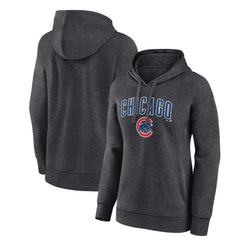 Chicago Cubs Women's Team Lockup Hoodie - Charcoal