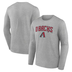 Arizona Diamondbacks Team Lockup Long Sleeve T-Shirt - Gray
